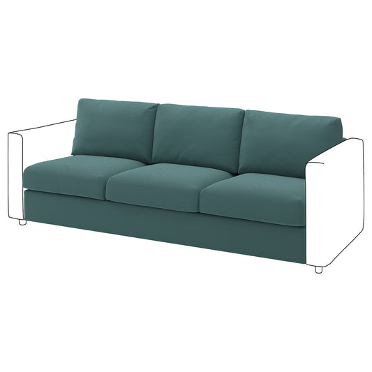 VIMLE 3-seat section, Kelinge grey-turquoise, 211 cm