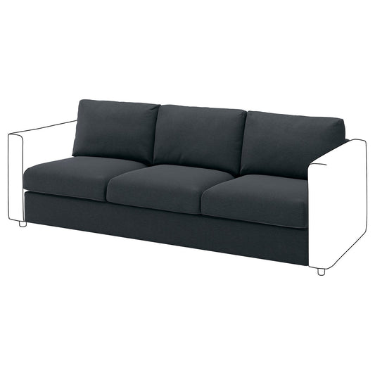 VIMLE 3-seat section, Knäbäck anthracite, 211 cm