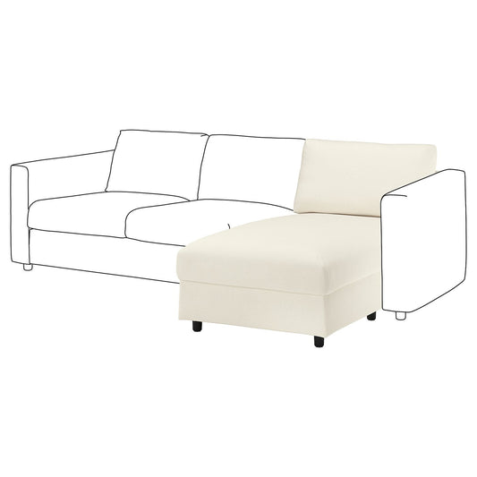 VIMLE chaise longue section, Johanneshov off-white, 81 cm