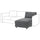 VIMLE chaise longue section, Johanneshov dark grey, 81 cm