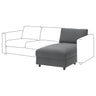 VIMLE chaise longue section, Johanneshov dark grey, 81 cm