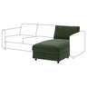 VIMLE chaise longue section, Johanneshov dark green, 81 cm
