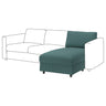 VIMLE chaise longue section, Kelinge grey-turquoise, 81 cm