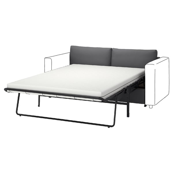 VIMLE 2-seat sofa-bed section, Hallarp grey, 200x160 cm