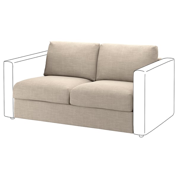 VIMLE - 2-seater bed element, Hillared beige ,