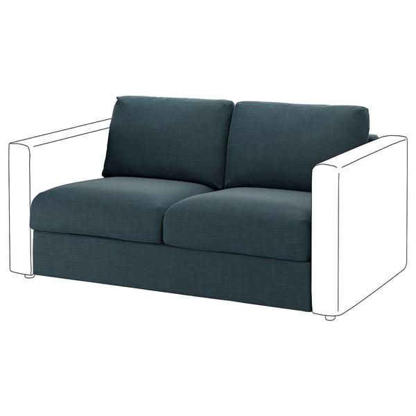 VIMLE 2-seat sofa-bed section, Hillared dark blue, 160 cm