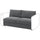VIMLE 2-seat sofa-bed section, Johanneshov dark grey, 160 cm