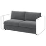 VIMLE 2-seat sofa-bed section, Johanneshov dark grey, 160 cm