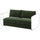 VIMLE 2-seat sofa-bed section, Johanneshov dark green, 160 cm