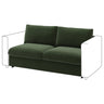 VIMLE 2-seat sofa-bed section, Johanneshov dark green, 160 cm