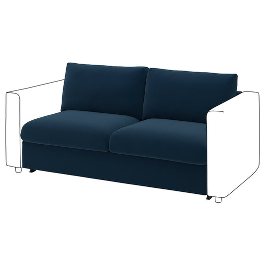 VIMLE 2-seat sofa-bed section, Kelinge dark blue, 160 cm