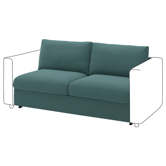 VIMLE 2-seat sofa-bed section, Kelinge grey-turquoise, 160 cm
