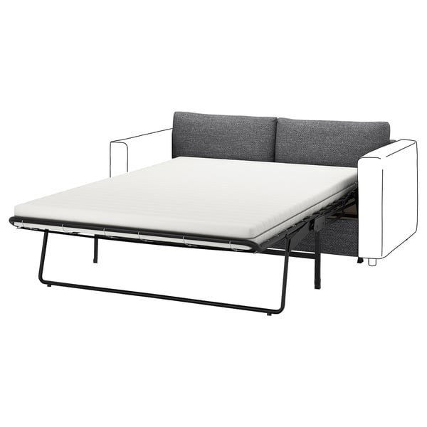 VIMLE 2-seat sofa-bed section, Lejde grey/black, 160 cm