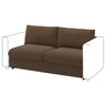 VIMLE 2-seat sofa-bed section, Mosshed dark brown, 160 cm