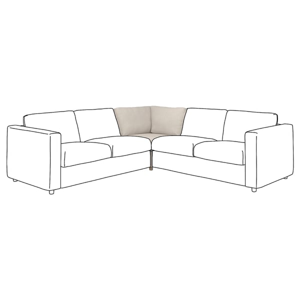 VIMLE corner section, Gunnared beige, 93 cm