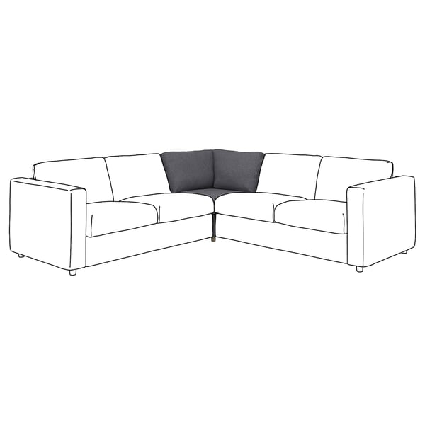 VIMLE corner section, Gunnared medium grey