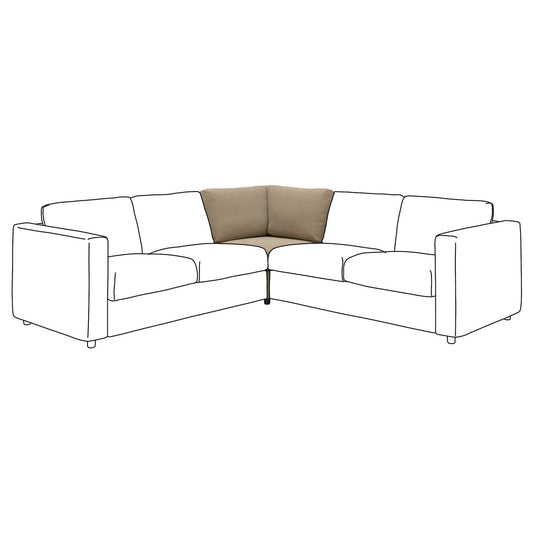 VIMLE corner section, Johanneshov brown-beige, 93 cm