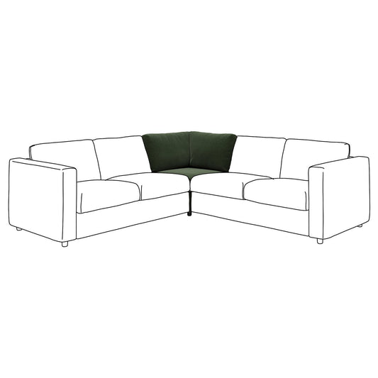 VIMLE corner section, Johanneshov dark green, 93 cm