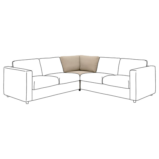VIMLE corner section, Kelinge beige, 93 cm