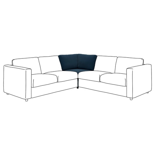 VIMLE corner section, Kelinge dark blue, 93 cm