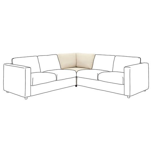 VIMLE corner section, Knäbäck light beige, 93 cm