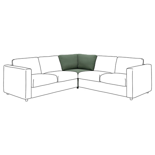 VIMLE corner section, Knäbäck grey-green, 93 cm