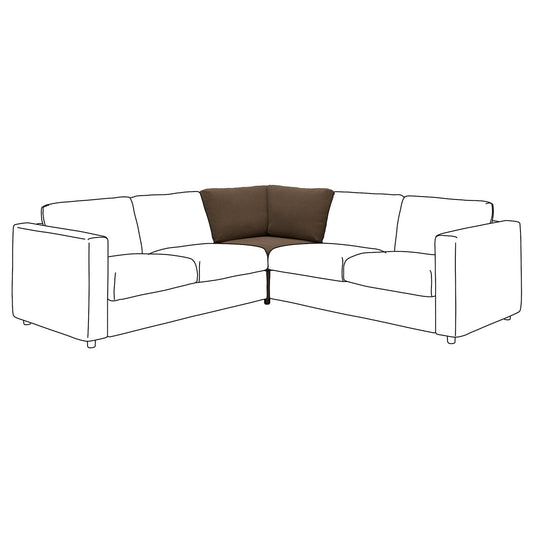 VIMLE corner section, Mosshed dark brown, 93 cm