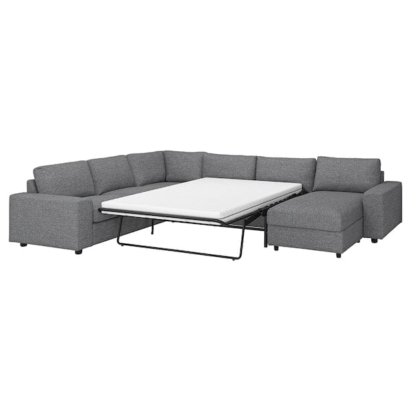 Ikea VIMLE - Sofa cover let ang 5pos/chaise-l, with wide armrests/Lejde grey/black ,