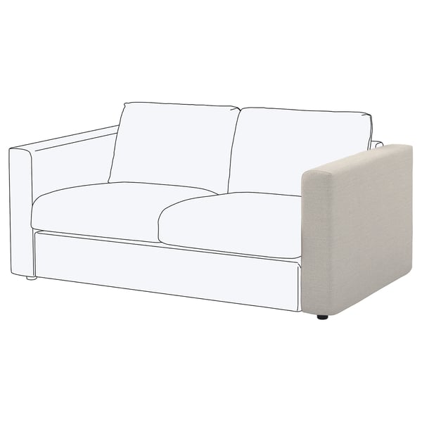 VIMLE cover for armrest, Gunnared beige