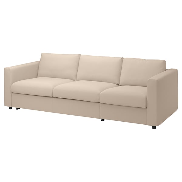 VIMLE cover for 3-seat sofa-bed, Hallarp beige