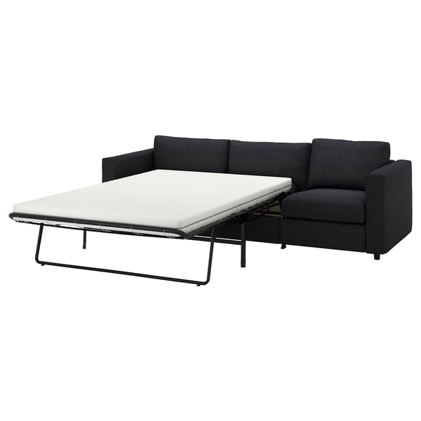 VIMLE cover for 3-seat sofa-bed, Hillared anthracite