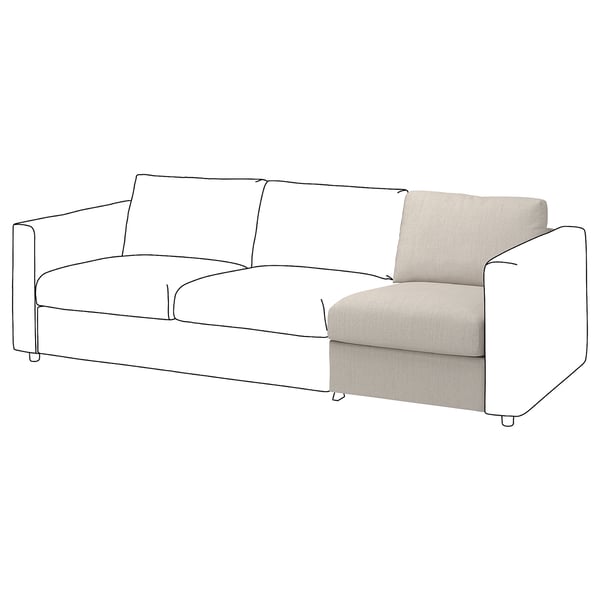 VIMLE cover for 1-seat section, Gunnared beige