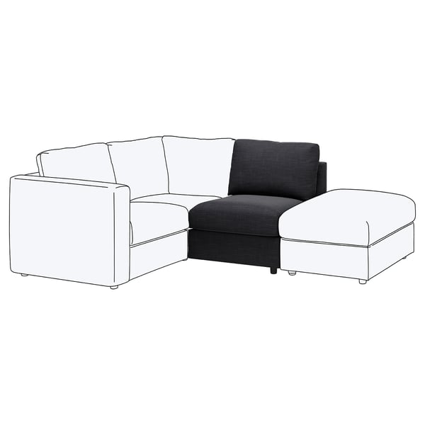 VIMLE cover for 1-seat section, Hillared anthracite