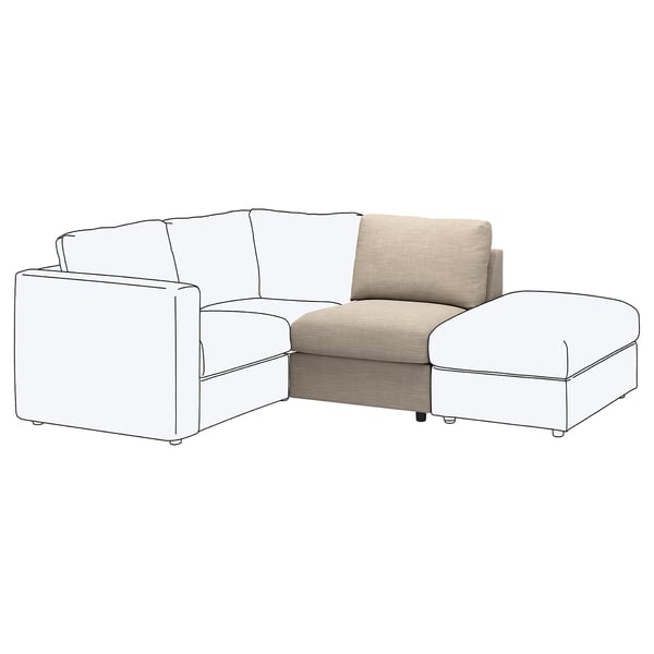 VIMLE cover for 1-seat section, Hillared beige