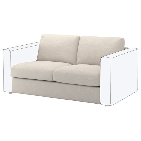 VIMLE cover for 2-seat section, Lejde red/brown