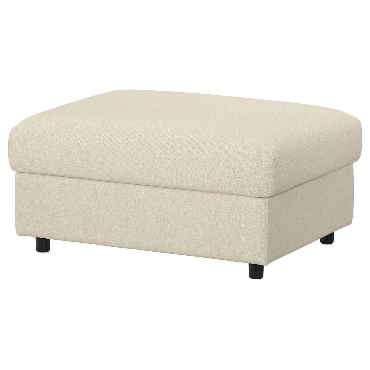 VIMLE cover for footstool with storage, Knäbäck light beige
