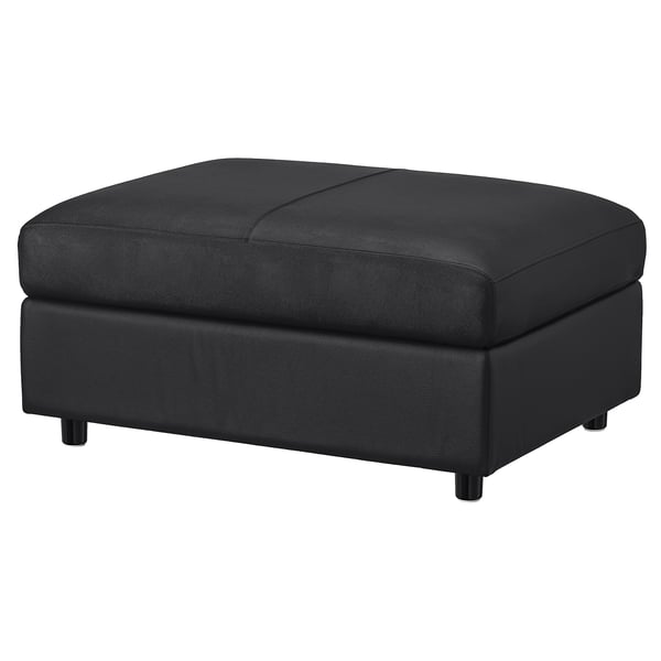 VIMLE footstool with storage, Grann/Bomstad black, 98x73 cm
