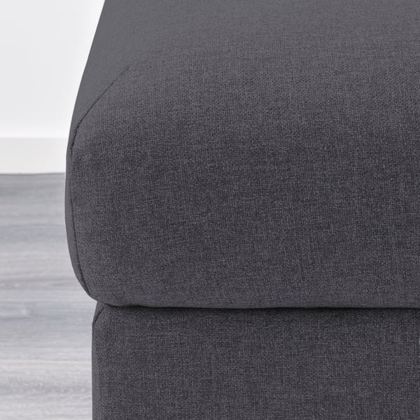 VIMLE footstool with storage, Gunnared medium grey, 98x73 cm