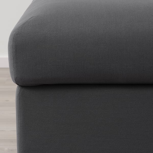 VIMLE Footstool with container - Hallarp grey ,