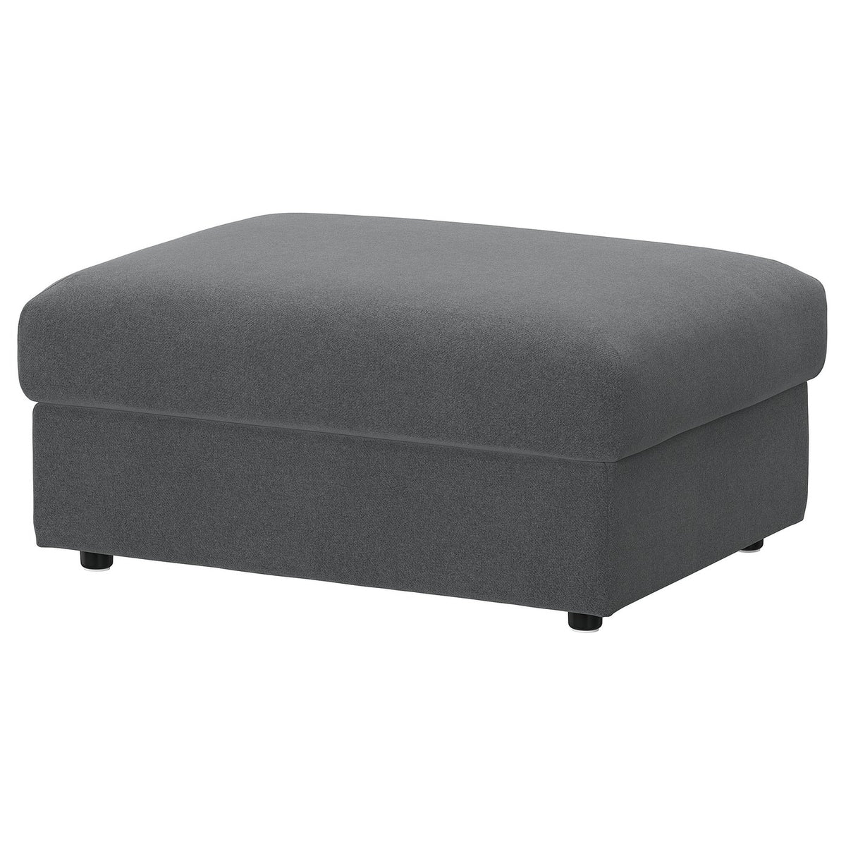 VIMLE footstool with storage, Johanneshov dark grey, 98x73 cm