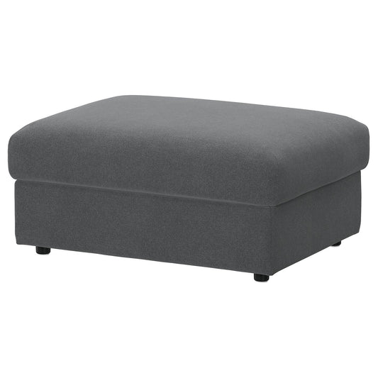 VIMLE footstool with storage, Johanneshov dark grey, 98x73 cm