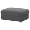 VIMLE footstool with storage, Johanneshov dark grey, 98x73 cm