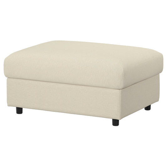 VIMLE footstool with storage, Knäbäck light beige, 98x73 cm