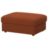 VIMLE footstool with storage, Mosshed red-brown, 98x73 cm