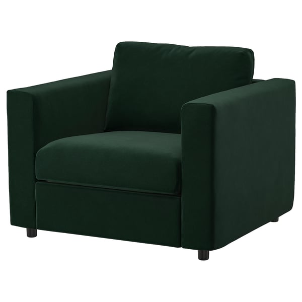 VIMLE armchair, Djuparp dark green, 71x6x98 cm