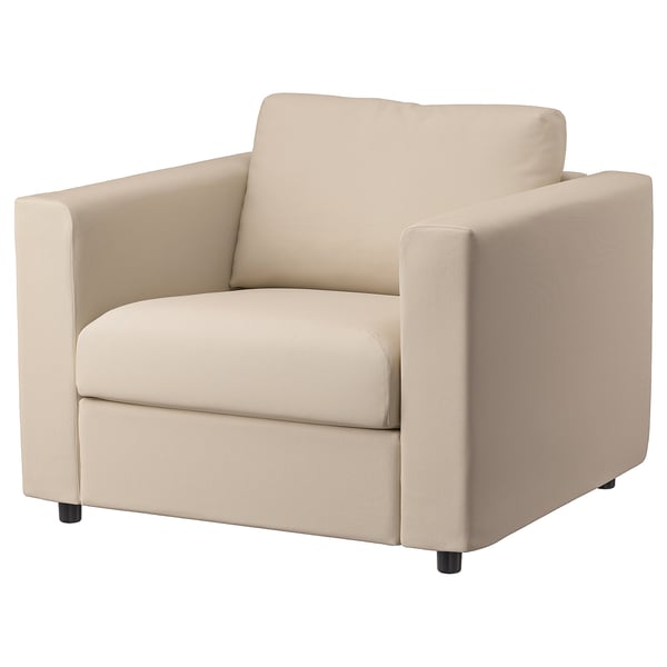 VIMLE armchair, Hallarp beige, 101x83x98 cm