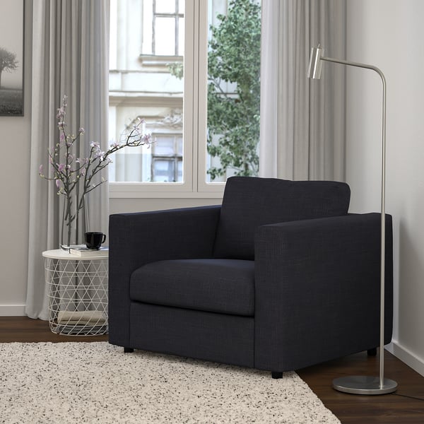 VIMLE armchair, Hillared anthracite, 101x83x98 cm