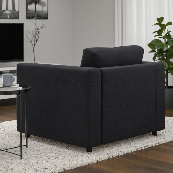 VIMLE - Armchair, Hillared anthracite ,