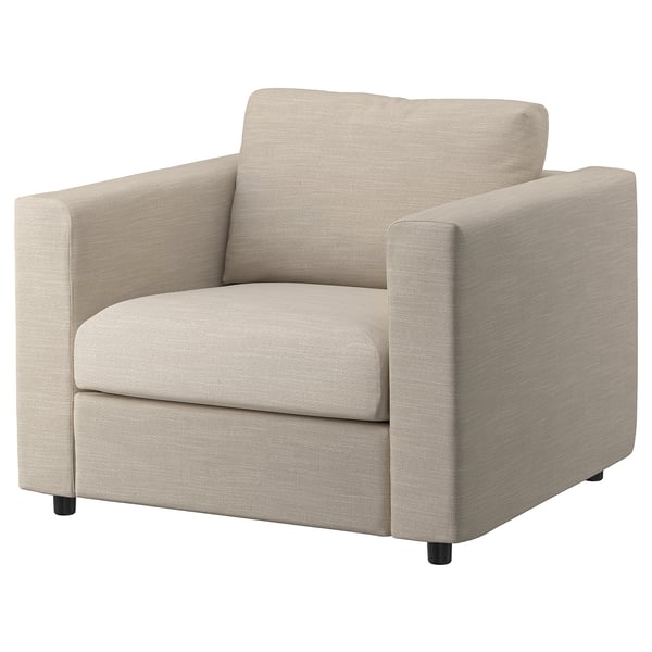 VIMLE armchair, Hillared beige, 71x6x98 cm