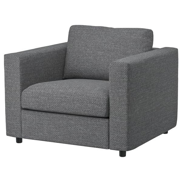 VIMLE - Armchair, Lejde gray/black ,